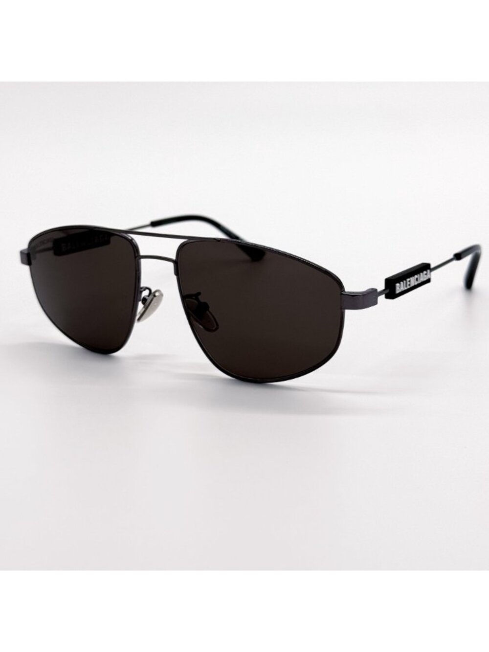 NEW BALENCIAGA BB0115S 001 SUNGLASSES BLACK PILOT UNISEX EYEWEAR BALENCIAGA - Picture 3 of 11